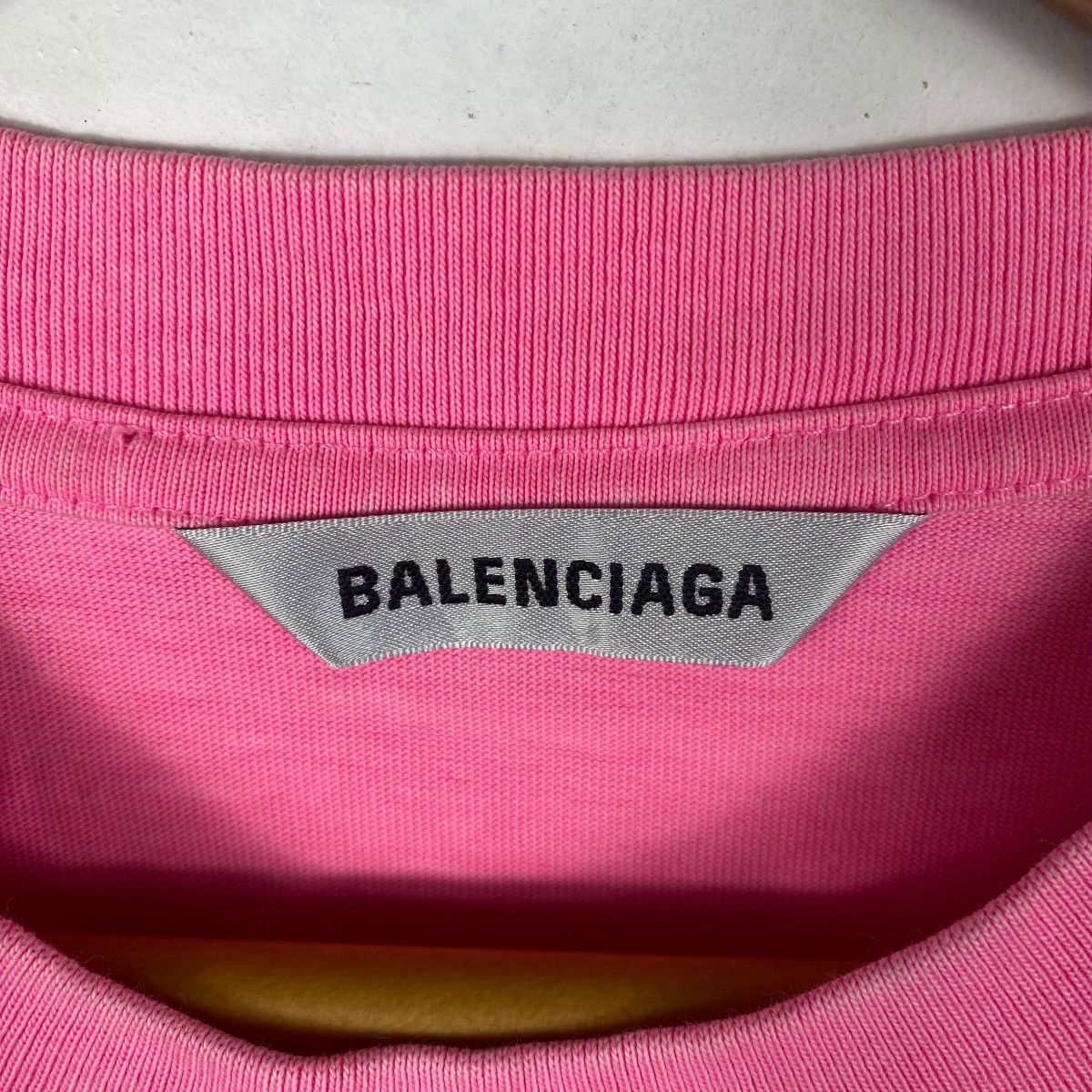 Balenciaga BALENCIAGA Pink Sponsor Logo Oversized Tee Shirt Large Size Size US L / EU 52-54 / 3 - 5 Thumbnail