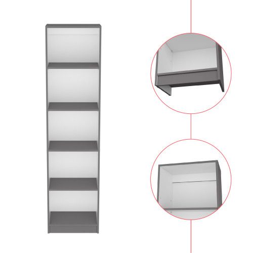 Designer × Homemade Bookcase XS Benzoni, Office, Matt Gray / White Size US L / EU 52-54 / 3 - 3 Thumbnail