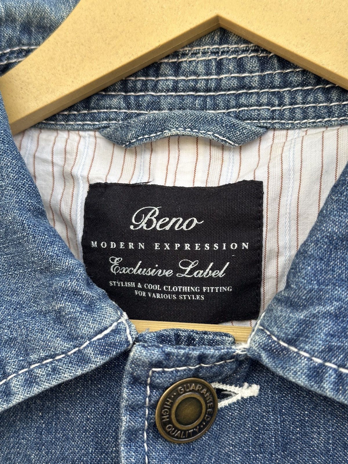 Vintage 💥 Denime Jacket 💥 Beno Modern Expression Denime Jacket Size US M / EU 48-50 / 2 - 6 Thumbnail