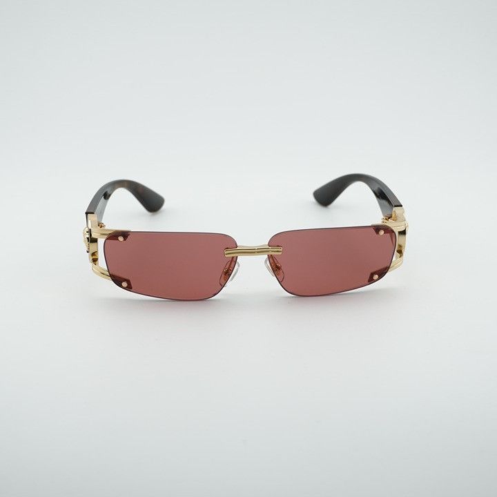 Versace Versace VE2291 100275 Sunglasses Gold/Havana Rectangle Frame Size ONE SIZE - 2 Thumbnail