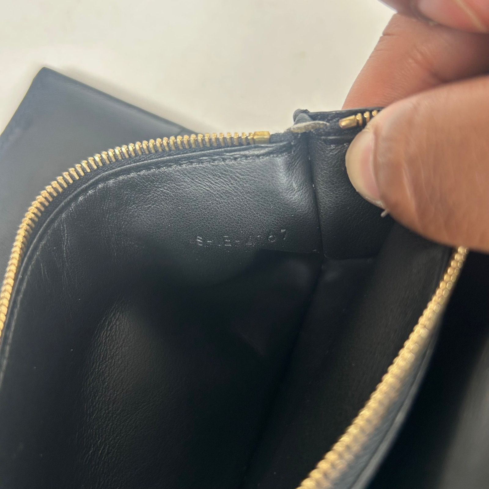 Celine Celine Black/Green Calfskin Envelope Wallet Size ONE SIZE - 8 Thumbnail