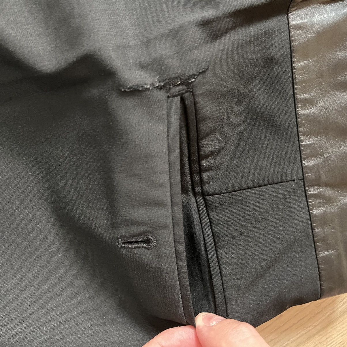 Hermes Hermès Paris Leather & Wool Dress Trousers Size 40R - 6 Thumbnail