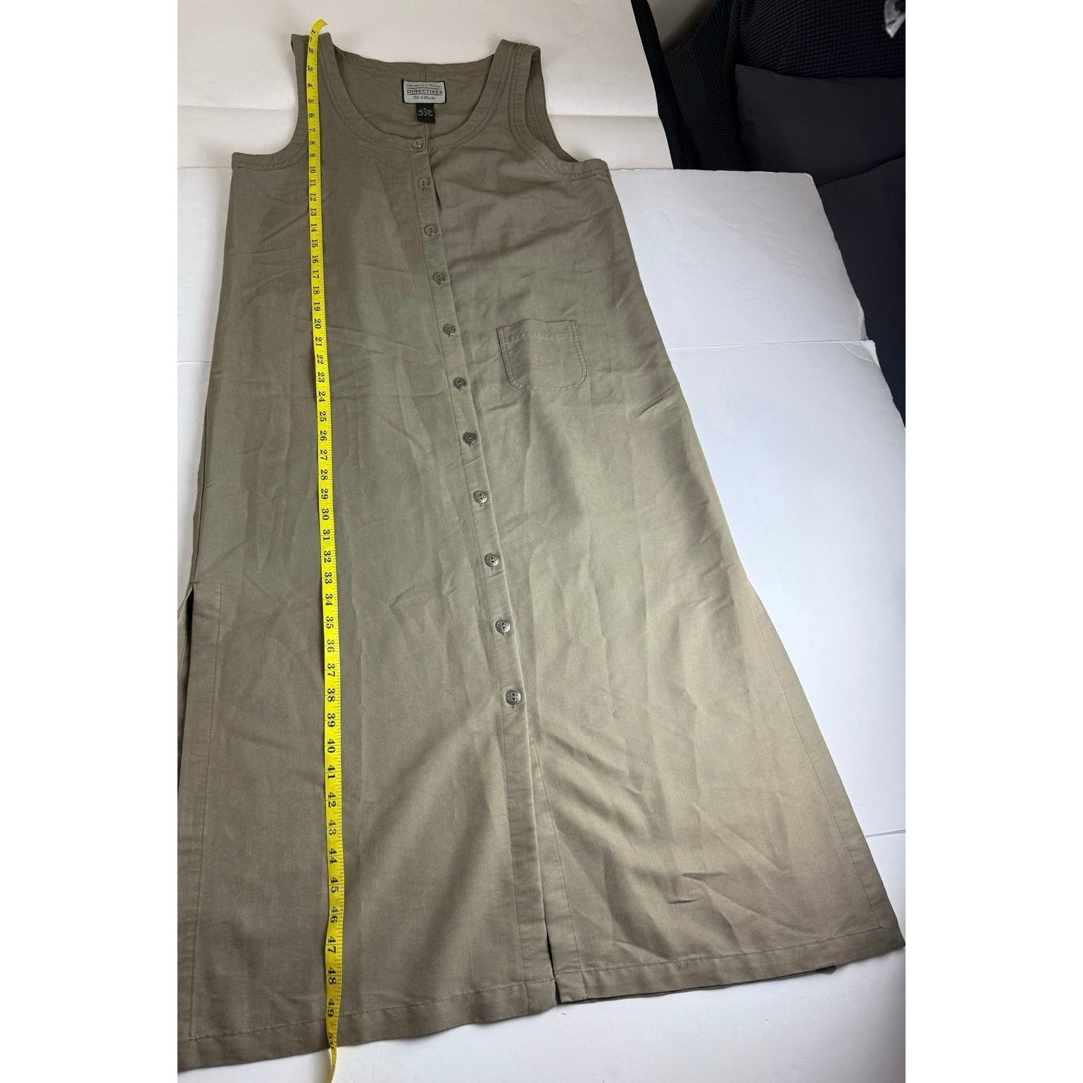 Other Directives Olive Lyocell Sleeveless Jumper Dress - L Size L / US 10 / IT 46 - 7 Thumbnail