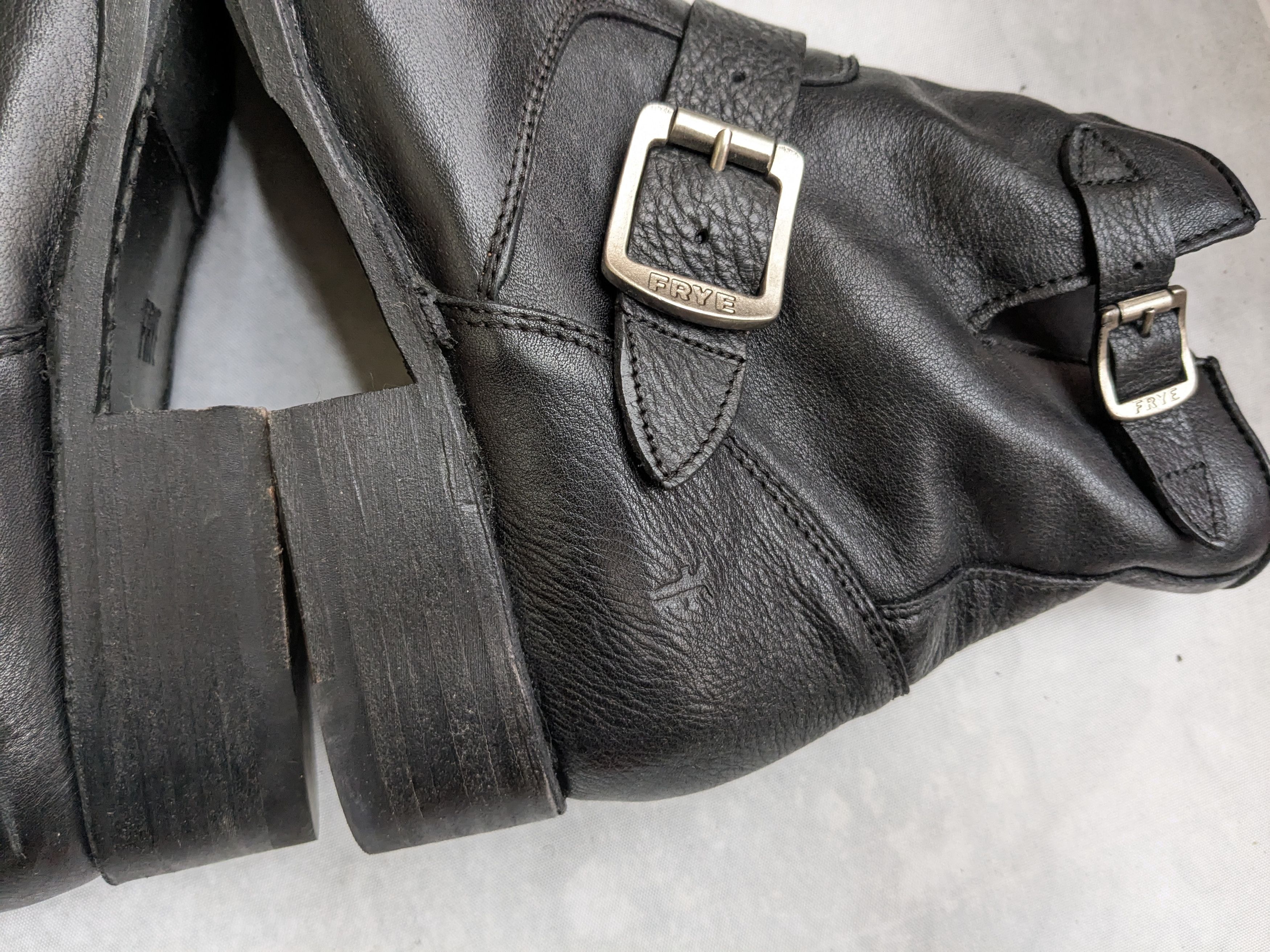 Frye Frye Engineer Boots Black Leather 7.5 Motorcycle Biker Size US 7.5 / EU 40-41 - 12 Thumbnail