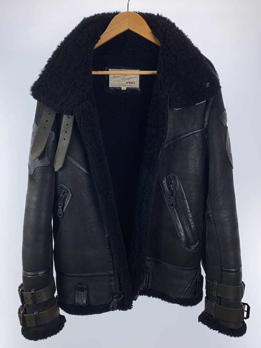 Avirex Avirex Avirex Avirex Sheepskin Flight Jacket Black Size US XL / EU 56 / 4 - 8 Thumbnail