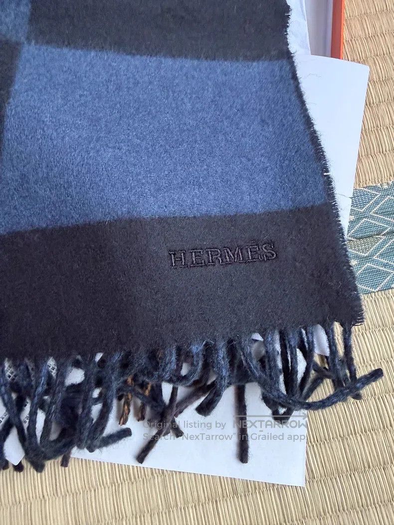 Hermes Hermes Cashmere Scarf with Double Fringe Size ONE SIZE - 4 Thumbnail