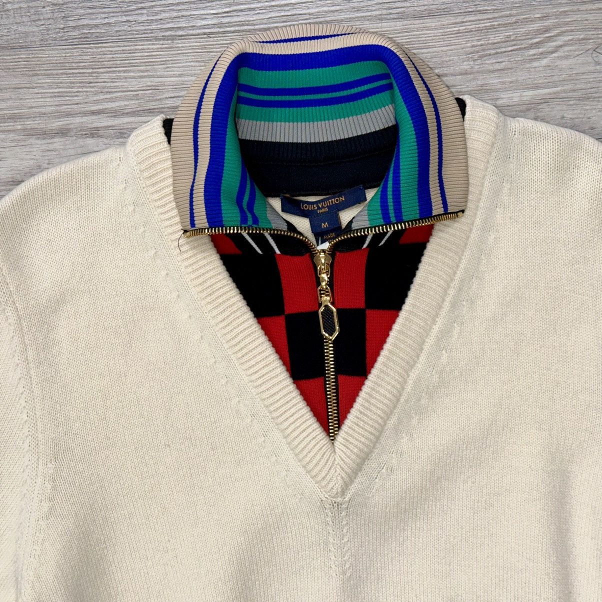Louis Vuitton LOUIS VUITTON CASHMERE KNIT HALF ZIP SWEATER SIZE M UNISEX Size M / US 6-8 / IT 42-44 - 2 Thumbnail