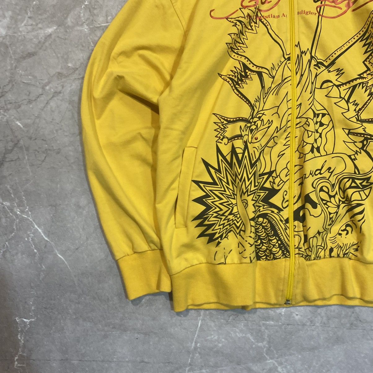 Ed Hardy VINTAGE ED HARDY ZIP HOODIE BIG LOGO BY CHRISTIAN AUDIGIER Size US L / EU 52-54 / 3 - 7 Thumbnail