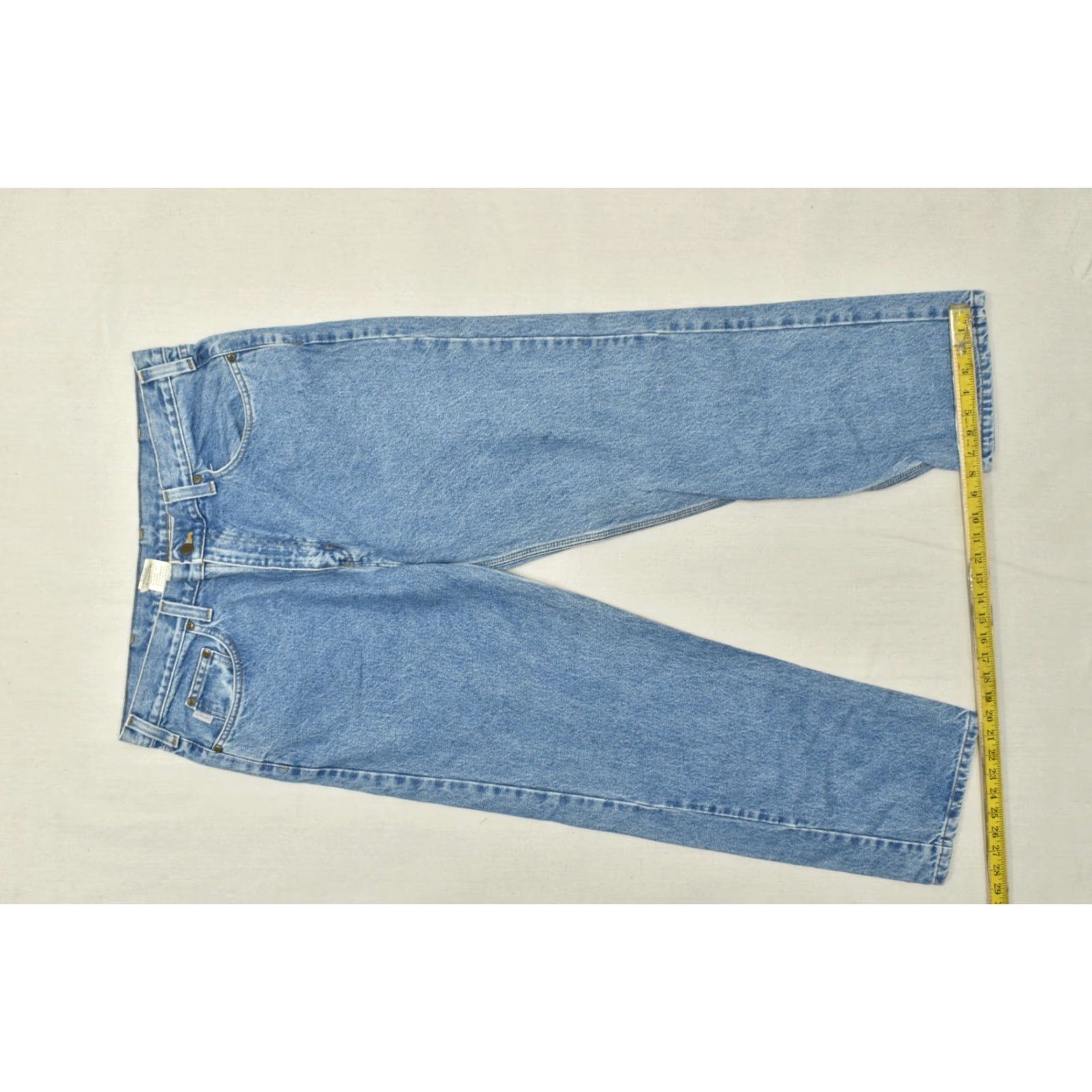Carhartt Carhartt Jeans B460 LVB Relaxed Fit Men’s Denim 40x30 Light Wash Blue Cotton Zip 5-Pocket Logo Straight Mens Jeans Size US 40 / EU 56 - 5 Thumbnail