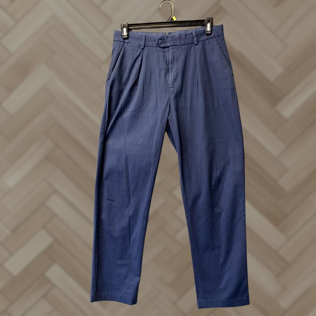 Vintage Spoke Pants Men’s 31x32 Blue Dress Pants Flat Front Classic Fit Workwear /0735 Size US 31 - 1 Thumbnail