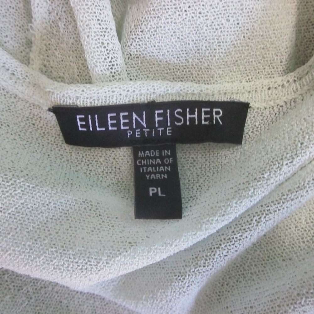 Eileen Fisher Eileen Fisher Sheer Pale Green Pullover Sweater Size L Petit Size L / US 10 / IT 46 - 2 Thumbnail