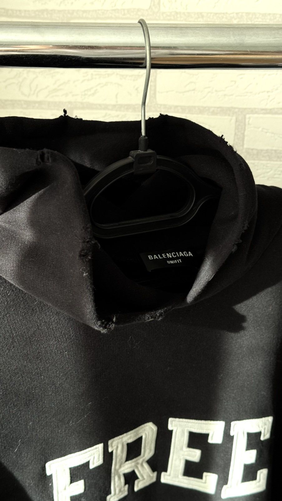 BALENCIAGA FREE DISTRESSED HOODIE