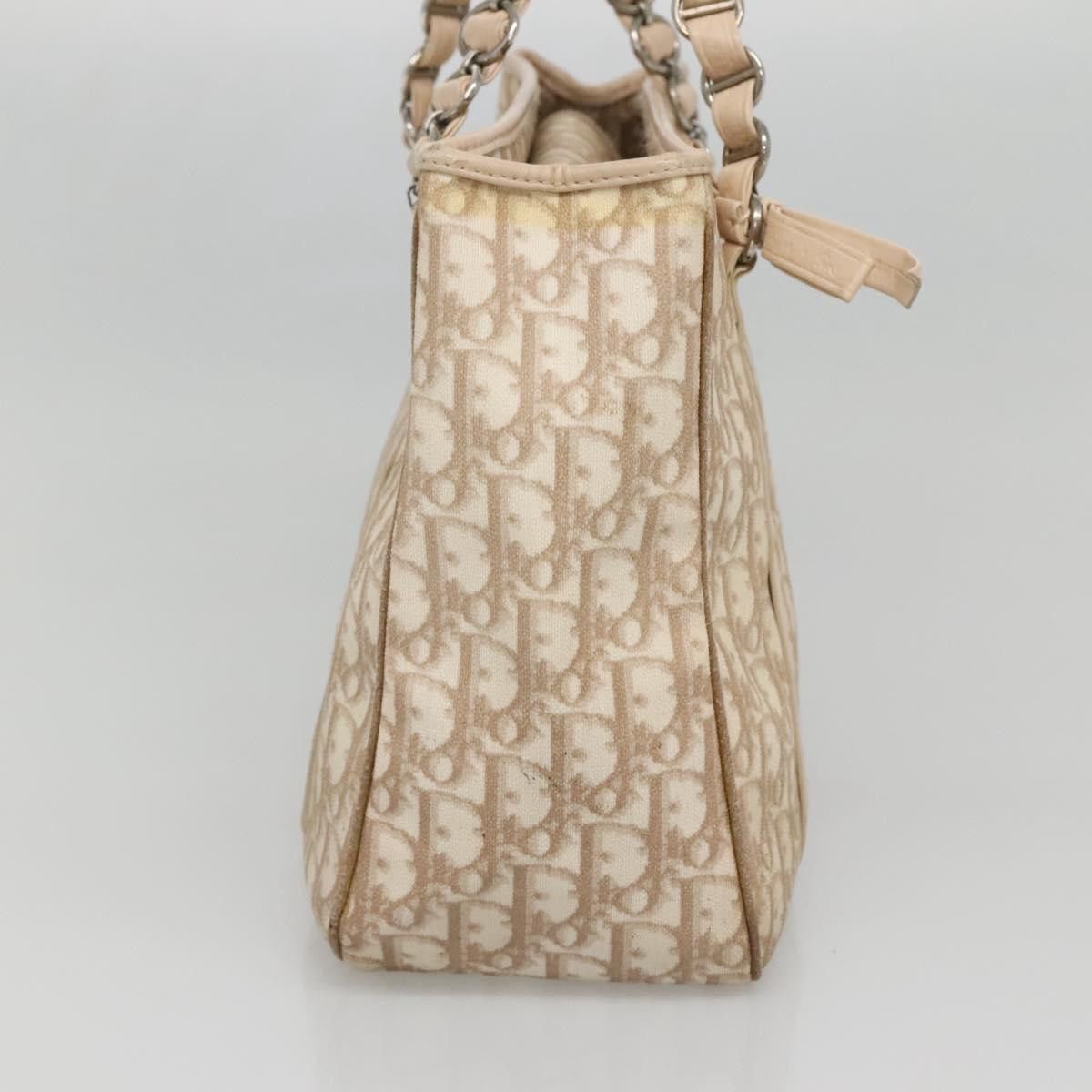 Dior DIOR Trotter Canvas Romantic Tote Bag Pvc Beige Silver Size ONE SIZE - 4 Thumbnail