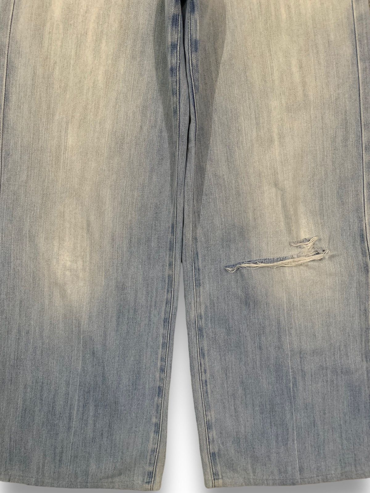 Japanese Brand Vintage Y2K Japanese Brand Baggy Wide Leg Distressed Jeans Size 26" / US 2 / IT 38 - 6 Thumbnail
