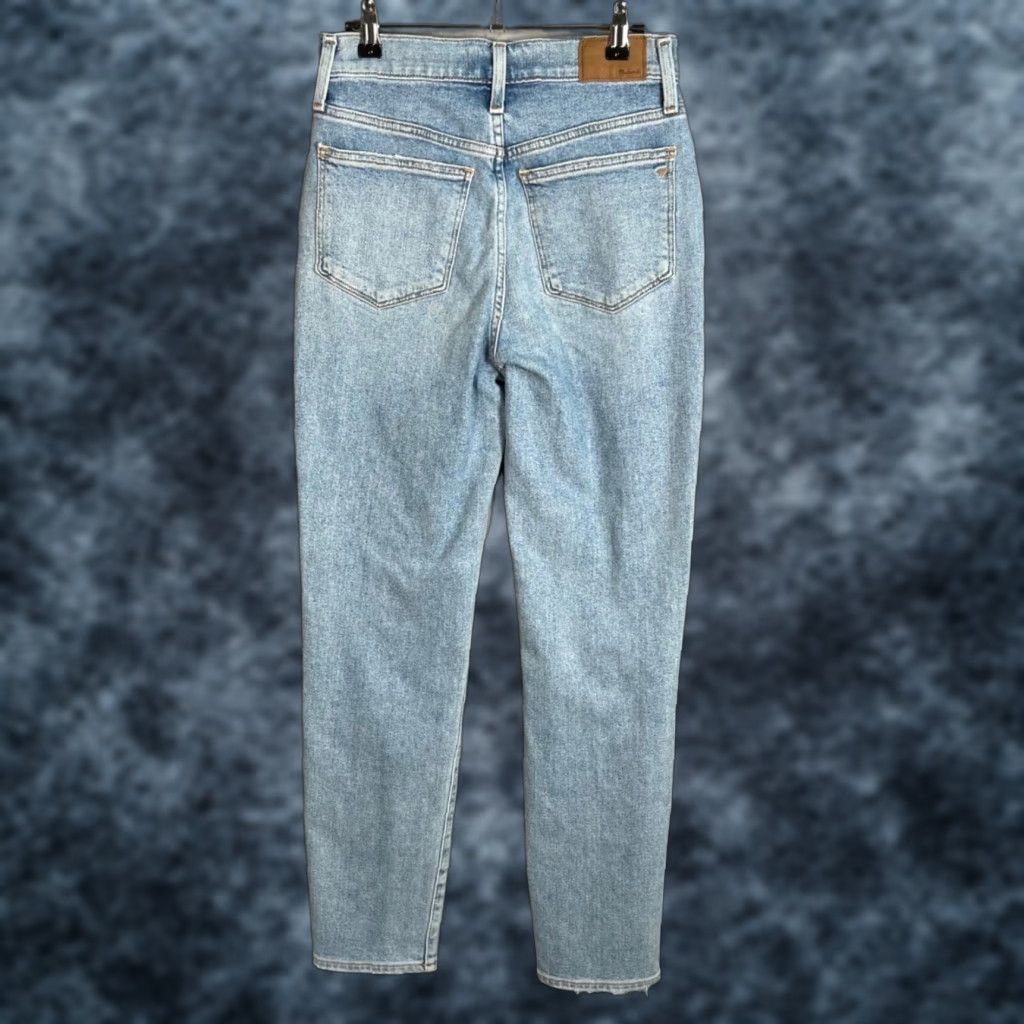 Madewell Madewell Jeans Woman 25T Mom Light Wash High Rise Distressed Denim 5-Pocket Distressed Jeans 31in Inseam Tall Color Blue Size 42" / US 20 - 1 Thumbnail