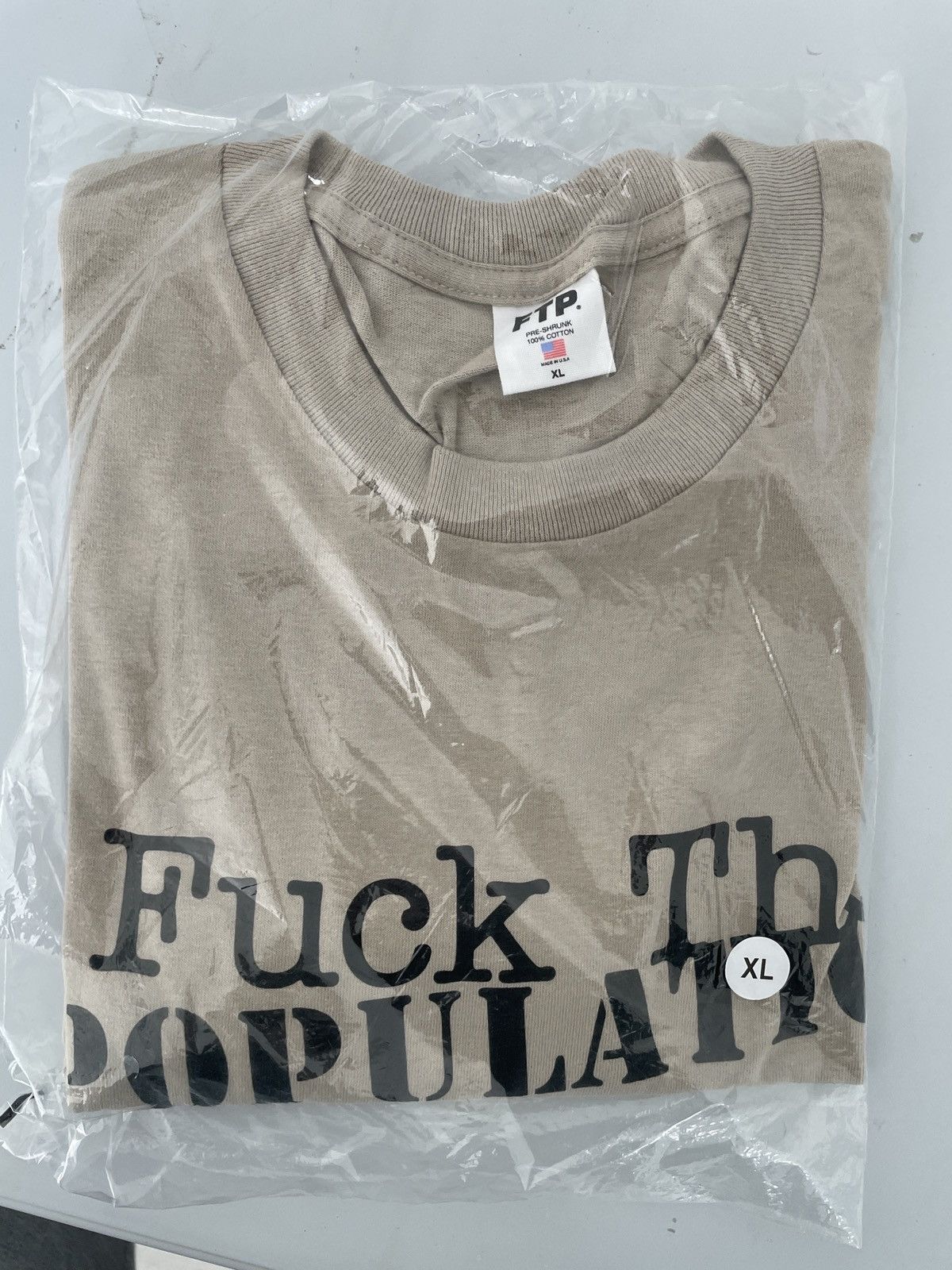 Fuck The Population FTP Spellout stamp logo tee Size US XL / EU 56 / 4 - 1 Thumbnail