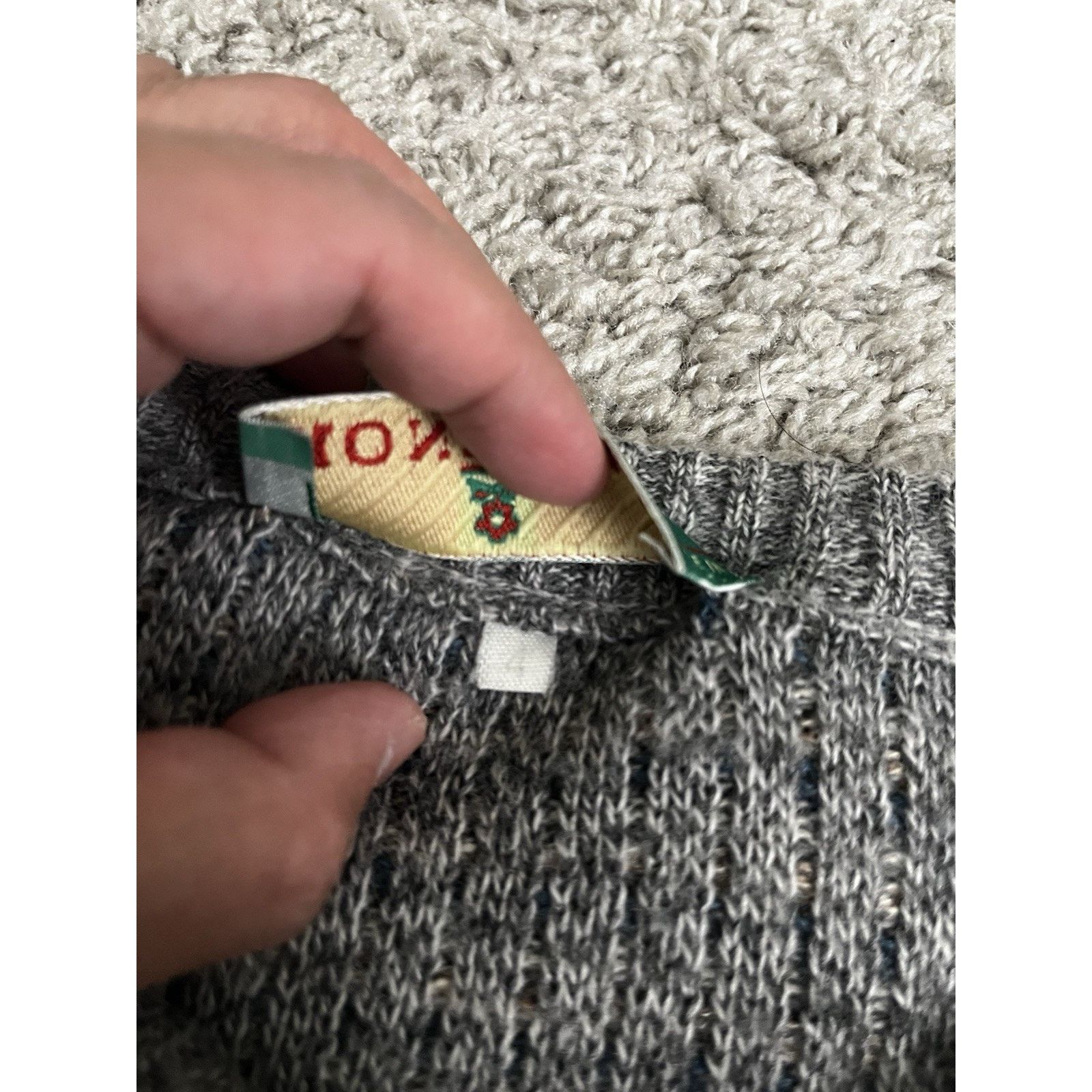 Montagut Vintage Montagut Sweater Mens Large Gray Pattern Knit Italy Size US L / EU 52-54 / 3 - 5 Thumbnail