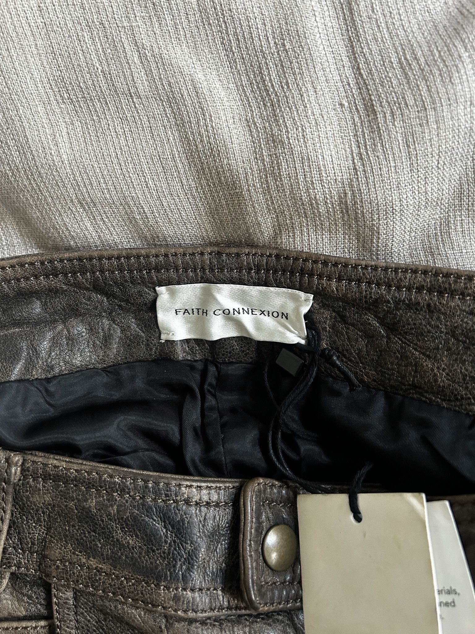 Faith Connexion Faith Connexion Leather laced pants Size US 34 / EU 50 - 12 Thumbnail