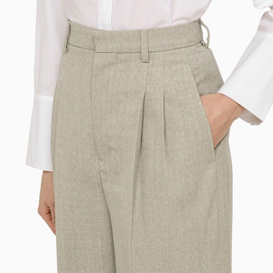 AMI o1d2blof0724 Wool Pants in Light Grey Size 26" / US 2 / IT 38 - 5 Thumbnail