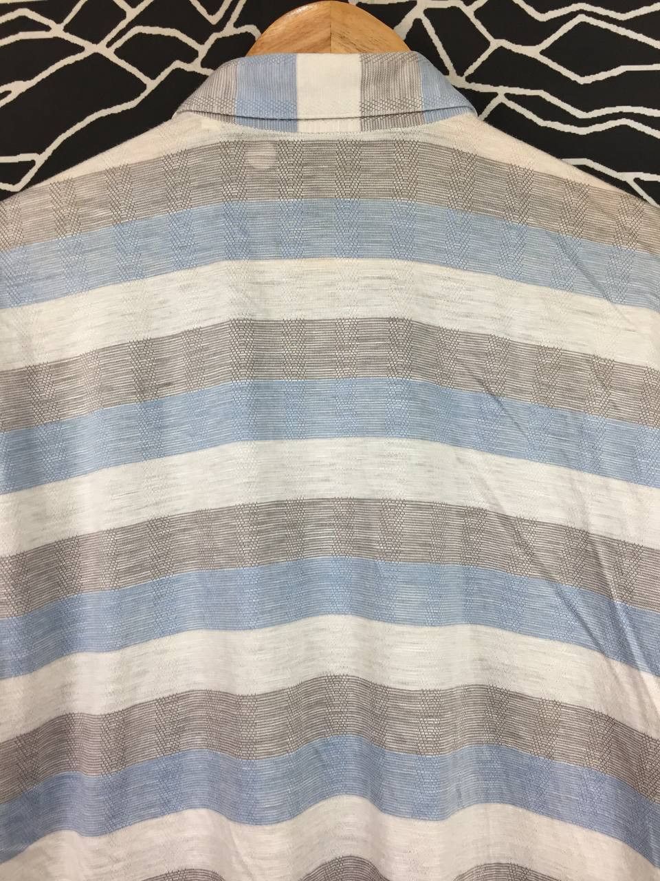 Yves Saint Laurent Vtg Yves Saint Laurent Tricots Retro Stripe Knit Polo Shirt Size US L / EU 52-54 / 3 - 9 Thumbnail