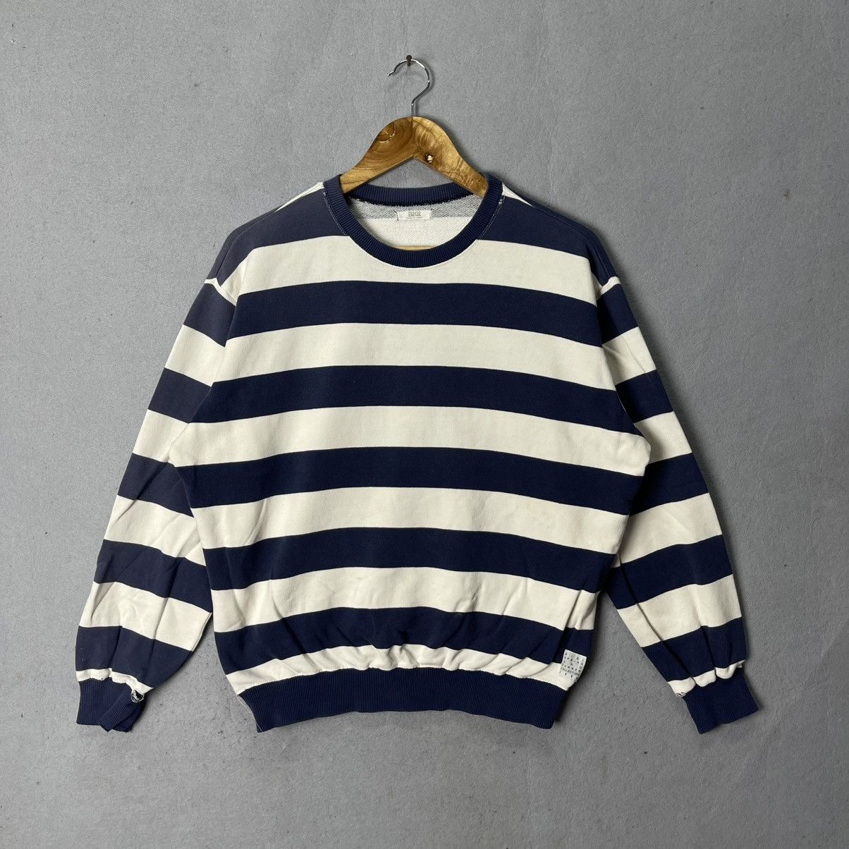 BIGI Vintage BIGI Collection Striped Sweatshirt Black White Size US M / EU 48-50 / 2 - 1 Thumbnail