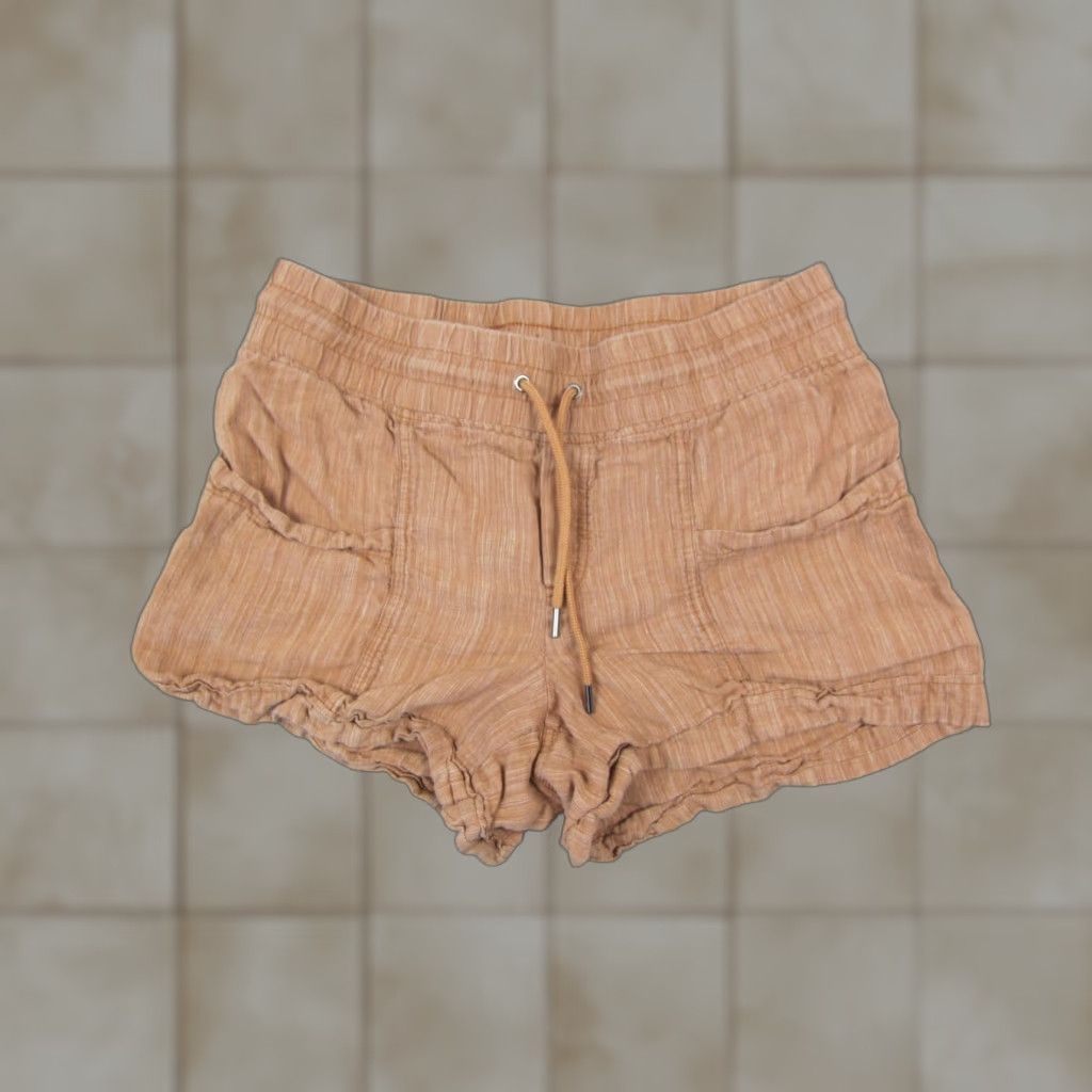 Athleta Athleta Shorts Women 10 Brown Cabo Linen Textured 4" Coastal Beach Summer Travel Chino Casual 90s Mens Womens Boys Girls Size 32" / US 10 / IT 46 - 1 Thumbnail
