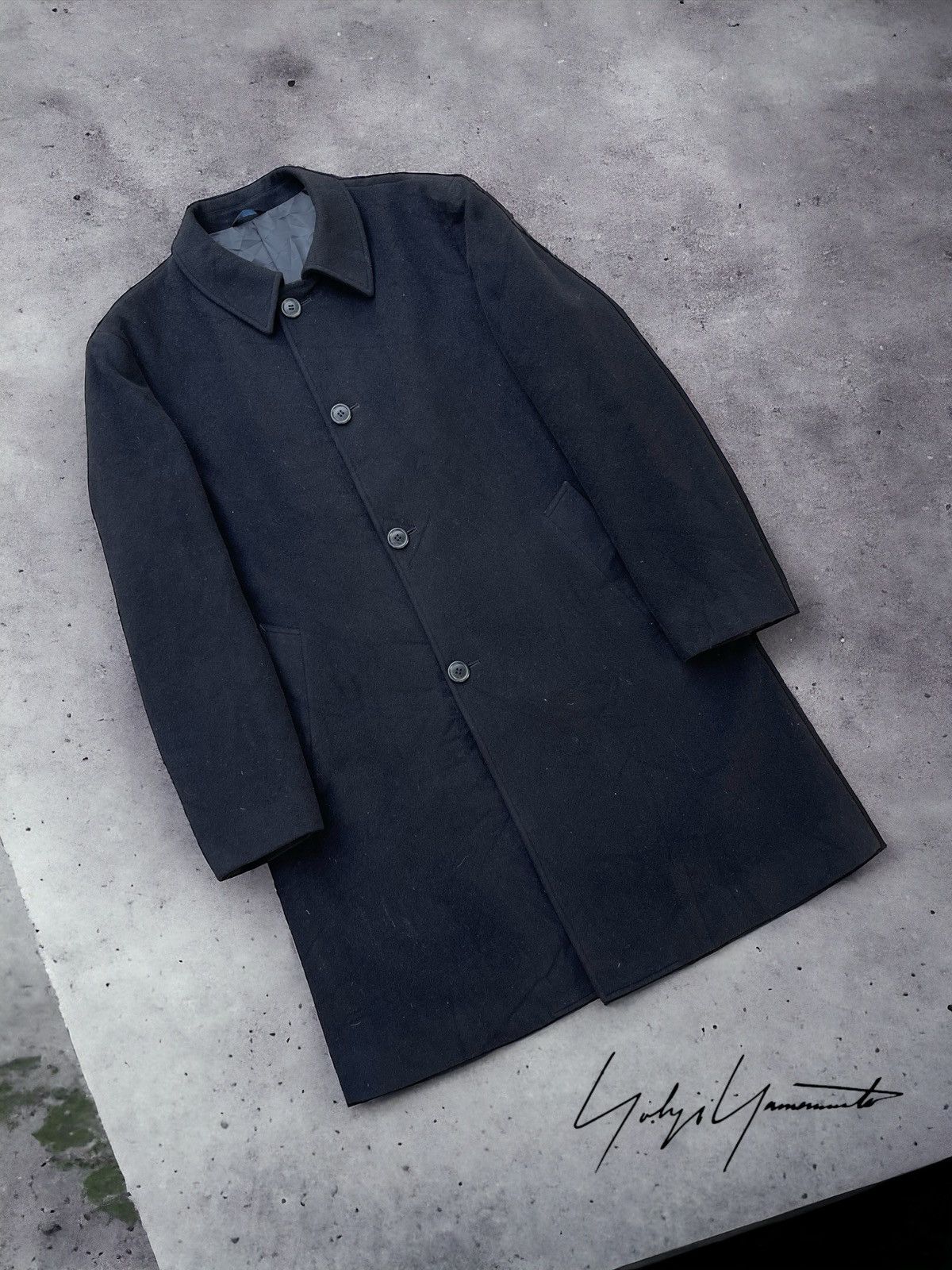Yohji Yamamoto 🔥 YOHJI YAMAMOTO WOOL COAT BUTTON DOWN Size US L / EU 52-54 / 3 - 2 Thumbnail