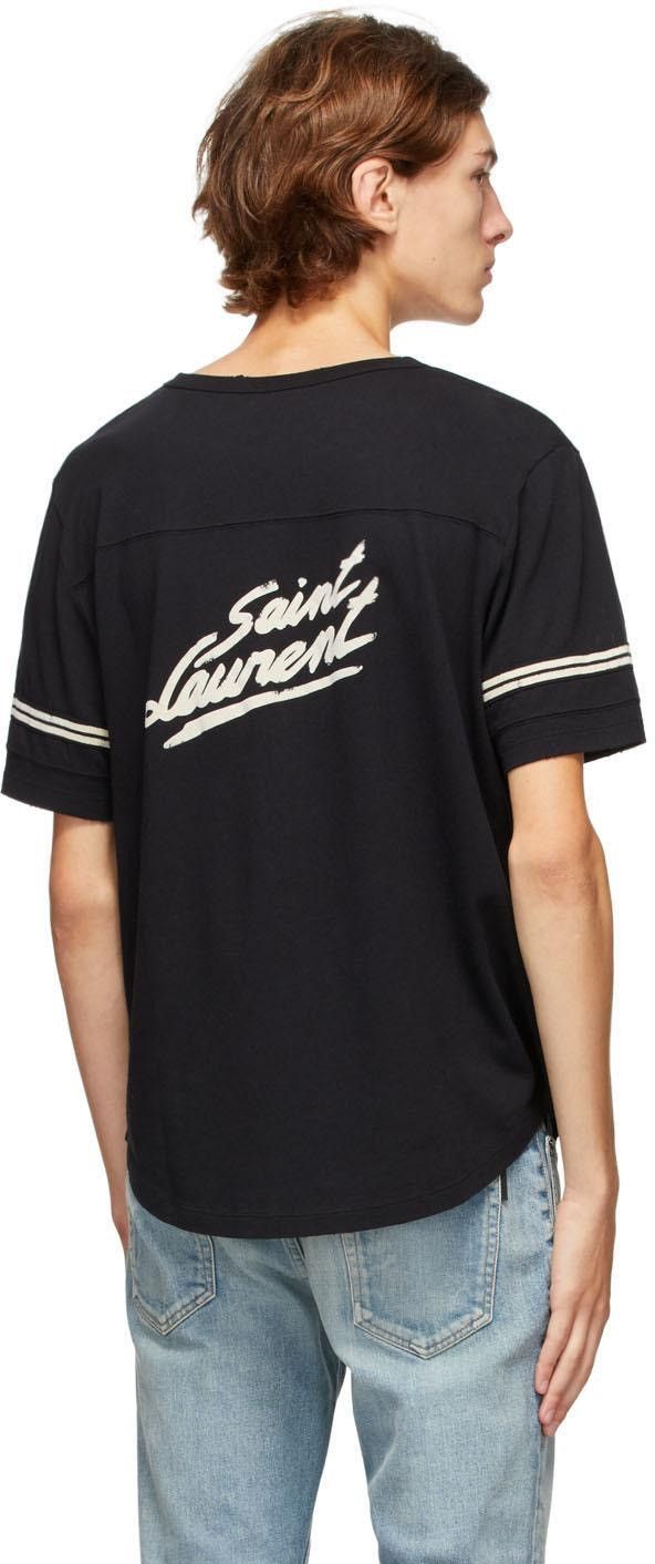 Saint Laurent Paris Grail Saint Laurent 50’s signature logo black t shirt Size US S / EU 44-46 / 1 - 9 Thumbnail