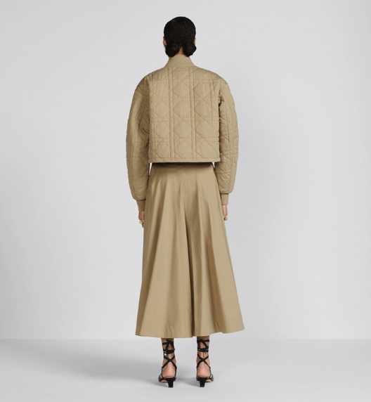 Dior o1w1db10525 341J34 Mid-Length Flared Skirt in Beige Size 25" / US 0 / IT 36 - 4 Thumbnail