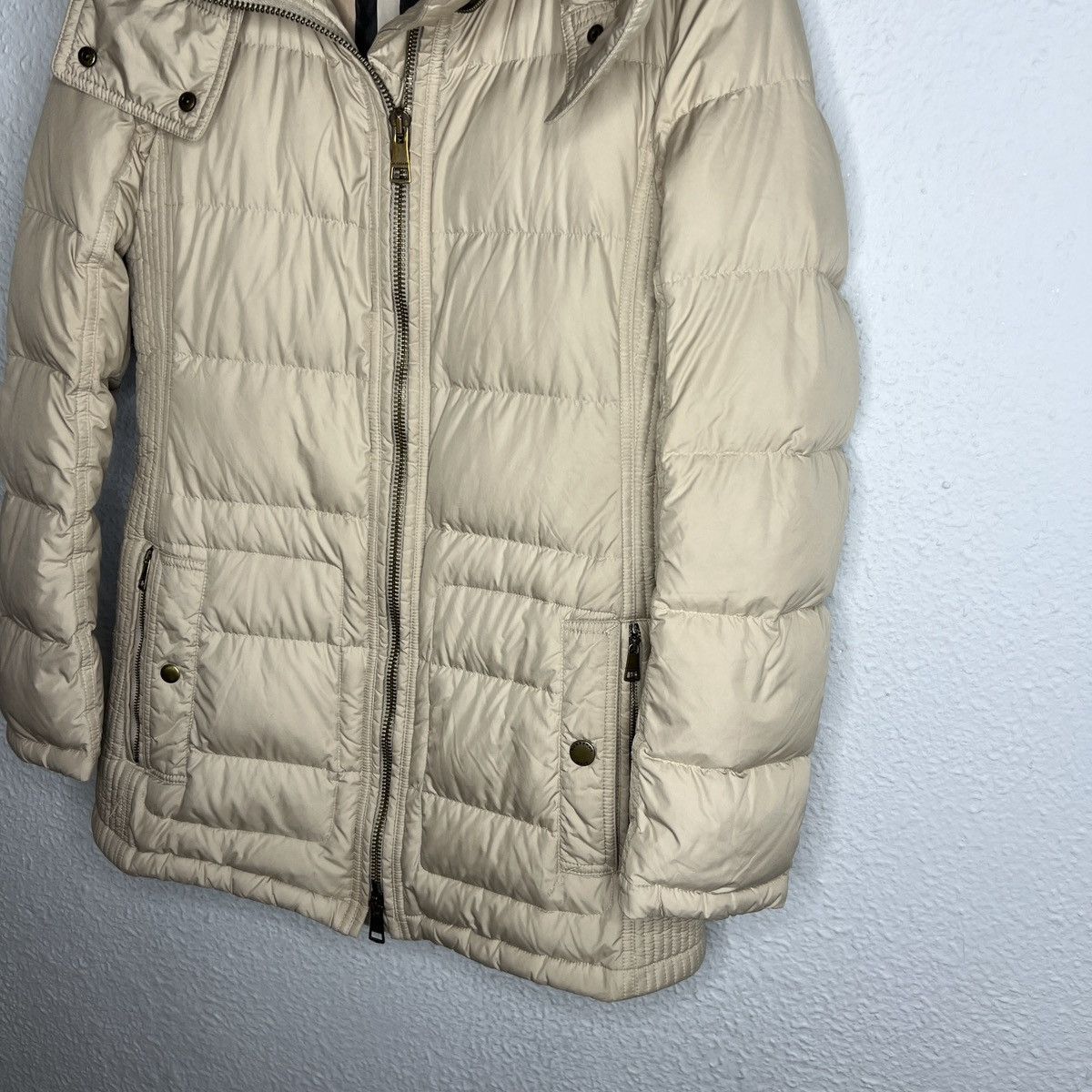 Burberry × Designer Burberry Brit Down Jacket Hooded Nova Check Puffer Size M / US 6-8 / IT 42-44 - 4 Thumbnail