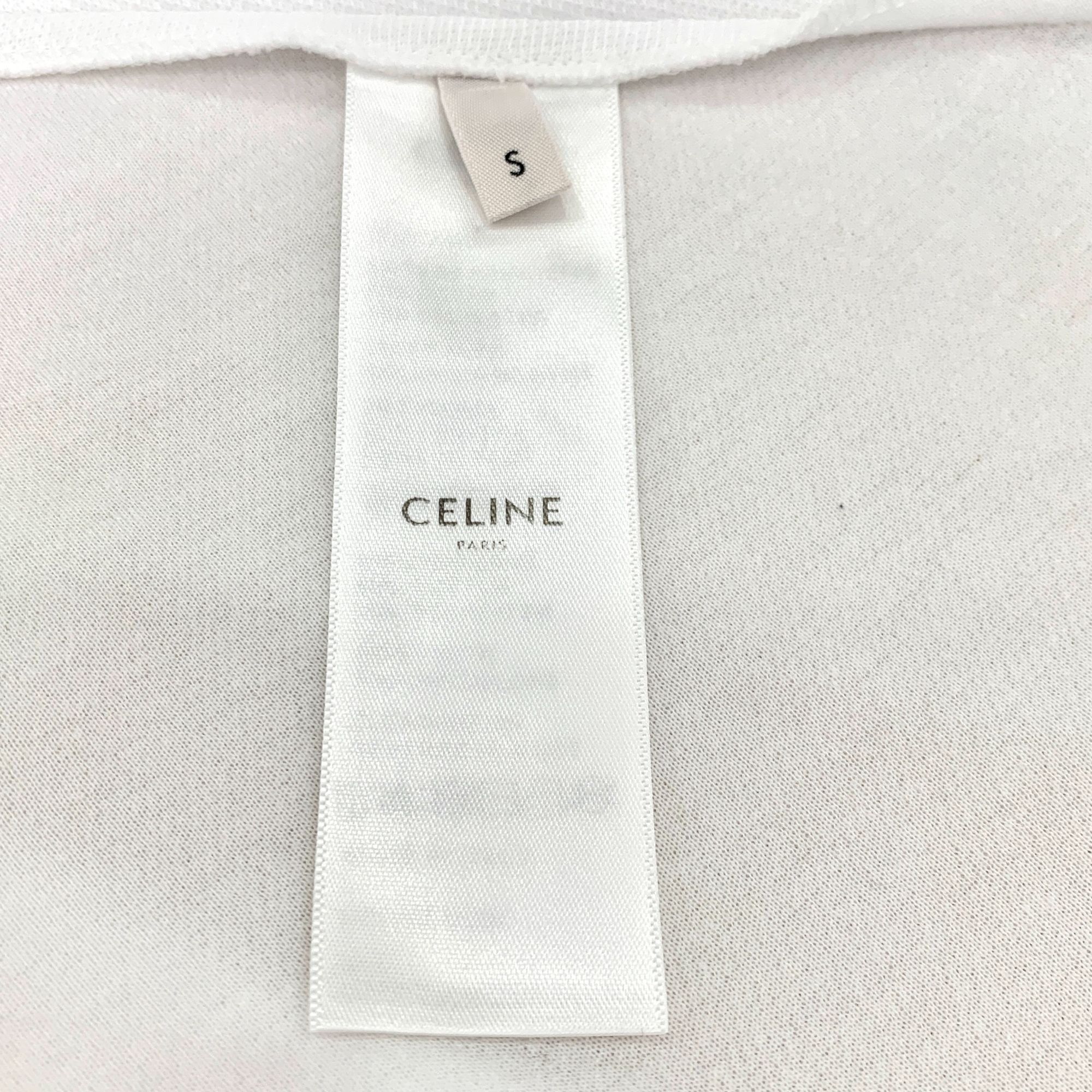 Celine Celine white logo embroidered cotton pleated skirt Size S / US 4 / IT 40 - 6 Thumbnail