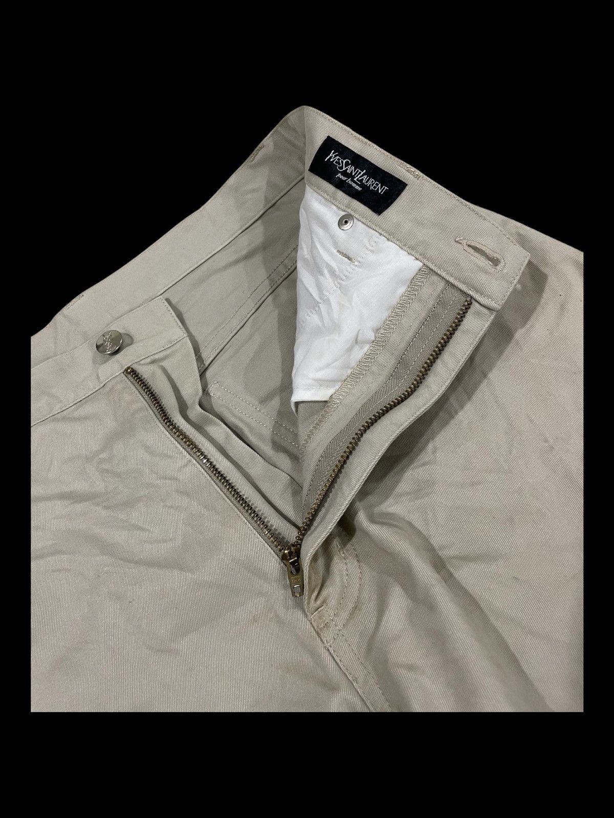 Yves Saint Laurent Y2K Yves Saint Lauren Pour Home Embroidery Plate Baggy Pants Size US 32 / EU 48 - 6 Thumbnail