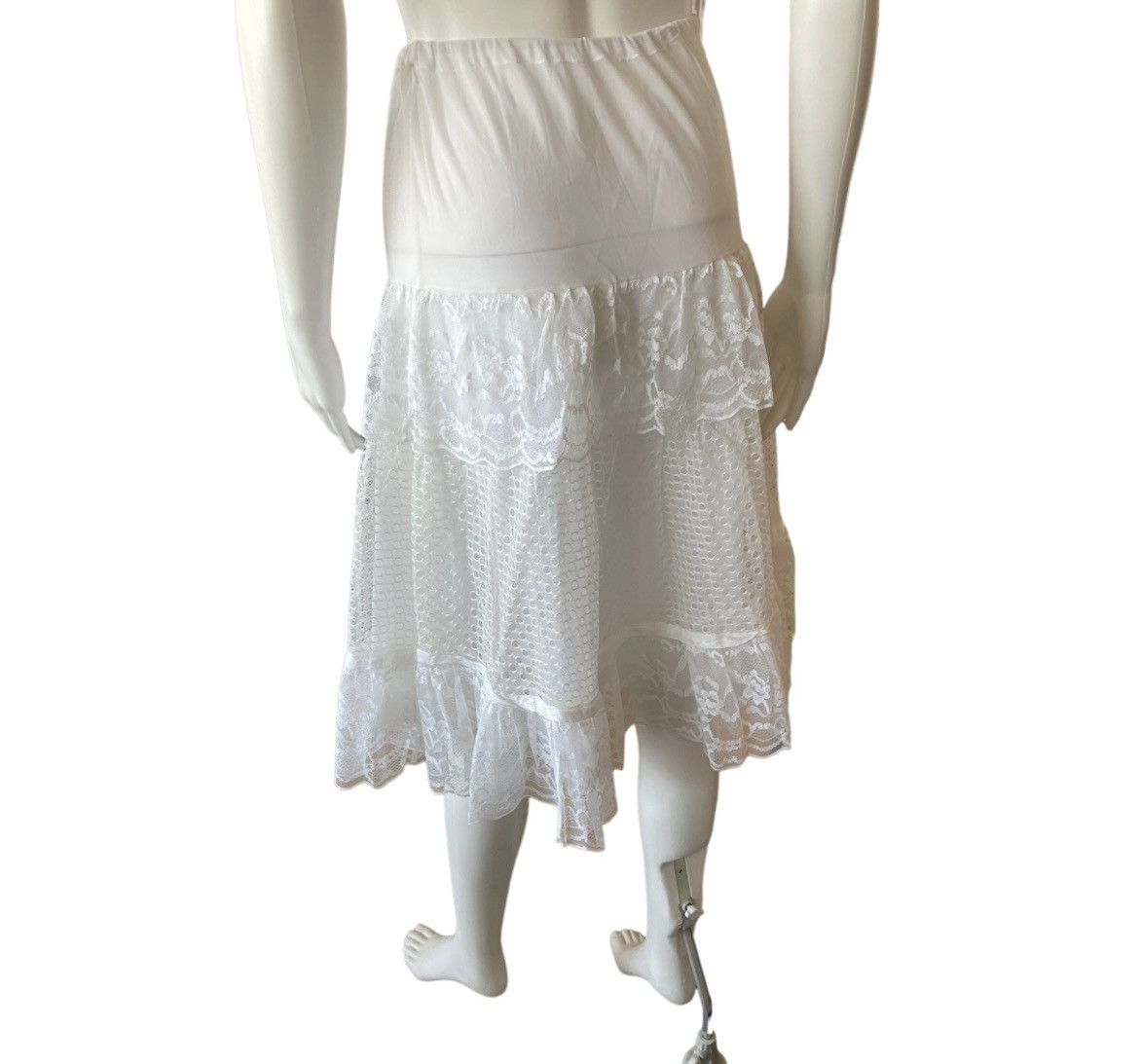 Vintage Romantic underskirt Triple layers, Lace Tulle skirt tutu Size 27" / US 4 / IT 40 - 4 Thumbnail