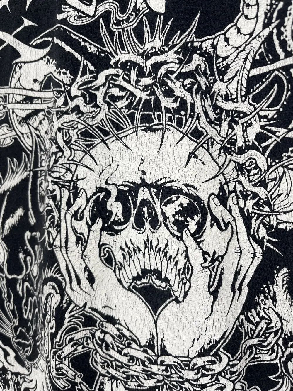 Band Tees × Vintage Vintage 90s devils rage Skulls Devil Dead Face Print Tee Size US L / EU 52-54 / 3 - 7 Thumbnail