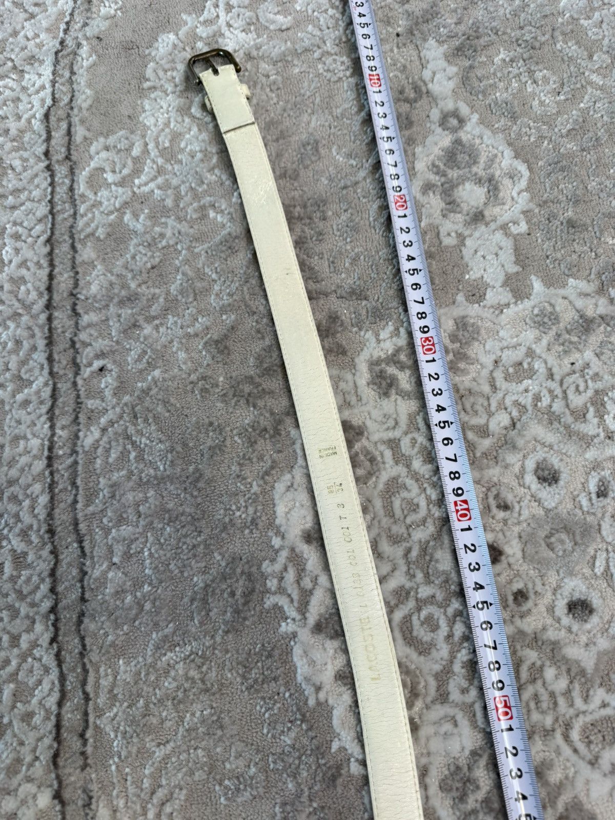 Lacoste Vintage Lacoste Big Buckley White Belt Y2K Size ONE SIZE - 6 Thumbnail