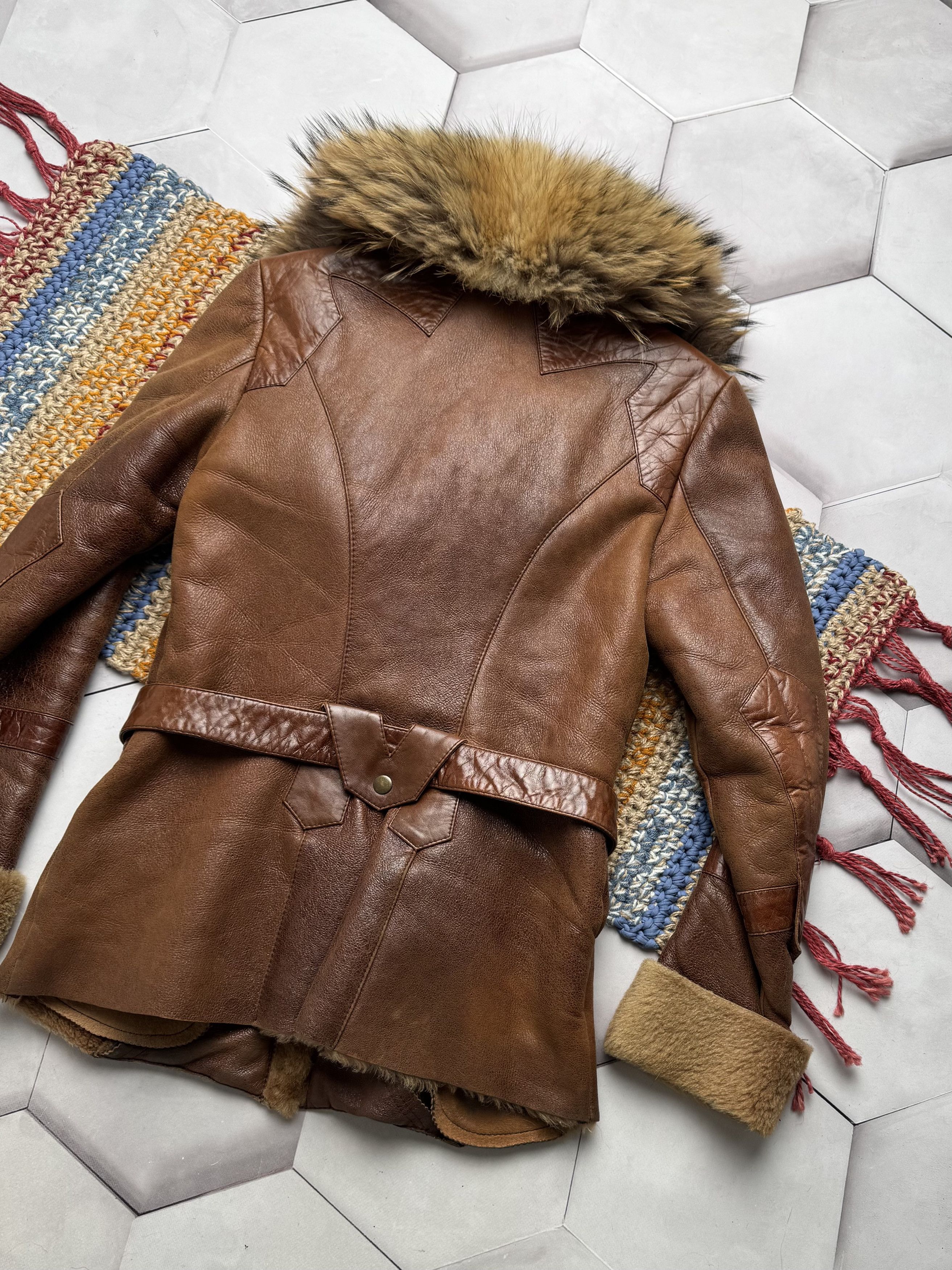 Japanese Brand Vintage Real Sheepskin Coat (E4) Size S / US 4 / IT 40 - 15 Thumbnail