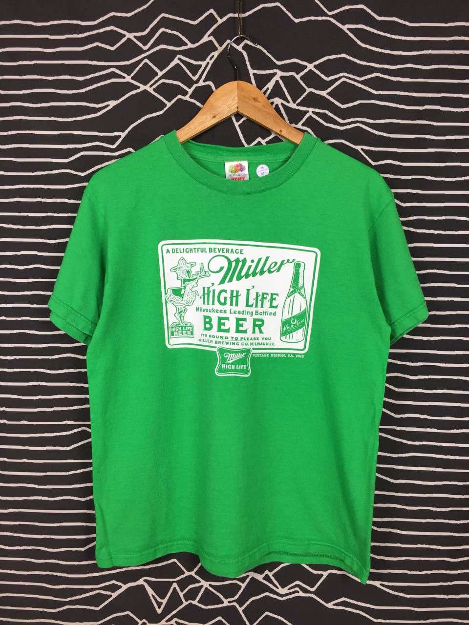Fruit Of The Loom × Vintage Vtg Y2K Miller High Life Beer Logo Promo Tee Size US M / EU 48-50 / 2 - 2 Thumbnail
