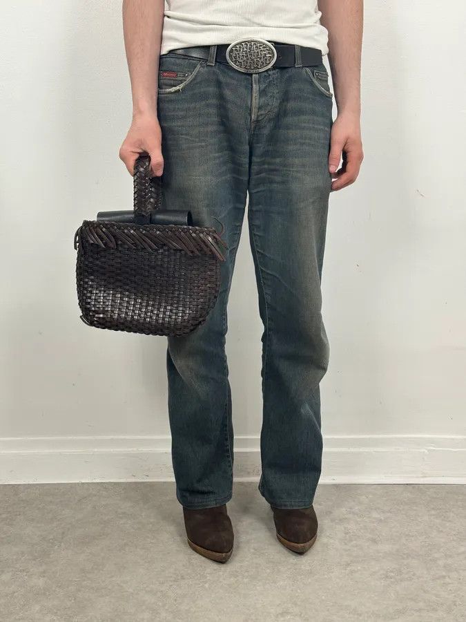 Jean Paul Gaultier 2000 Jean Paul Gaultier Woven Fringe Brown Leather Bag Size ONE SIZE - 2 Thumbnail