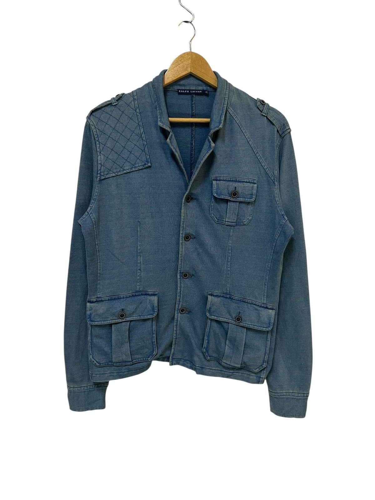 Ralph Lauren Ralph lauren quilted shoulder military style cotton jacket Size US XL / EU 56 / 4 - 1 Thumbnail