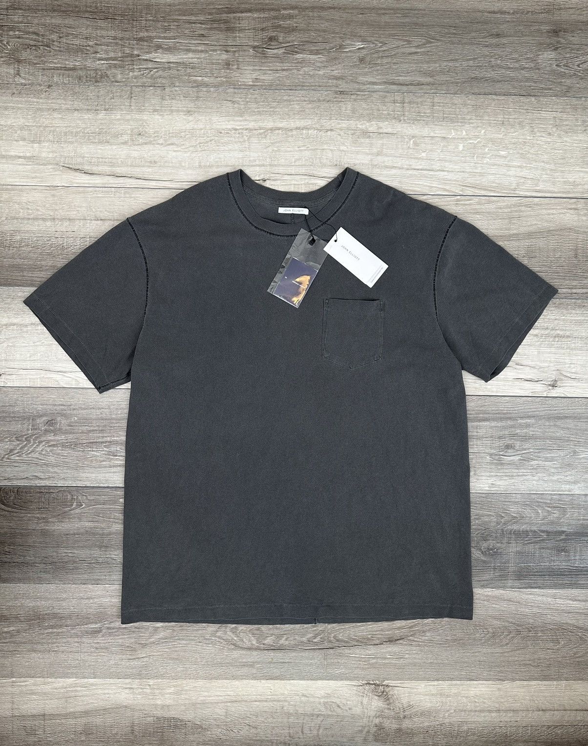 John Elliott John Elliott Loose Stitch Pocket Tee Smokey Grey XXL / 2XL Size US XXL / EU 58 / 5 - 1 Thumbnail