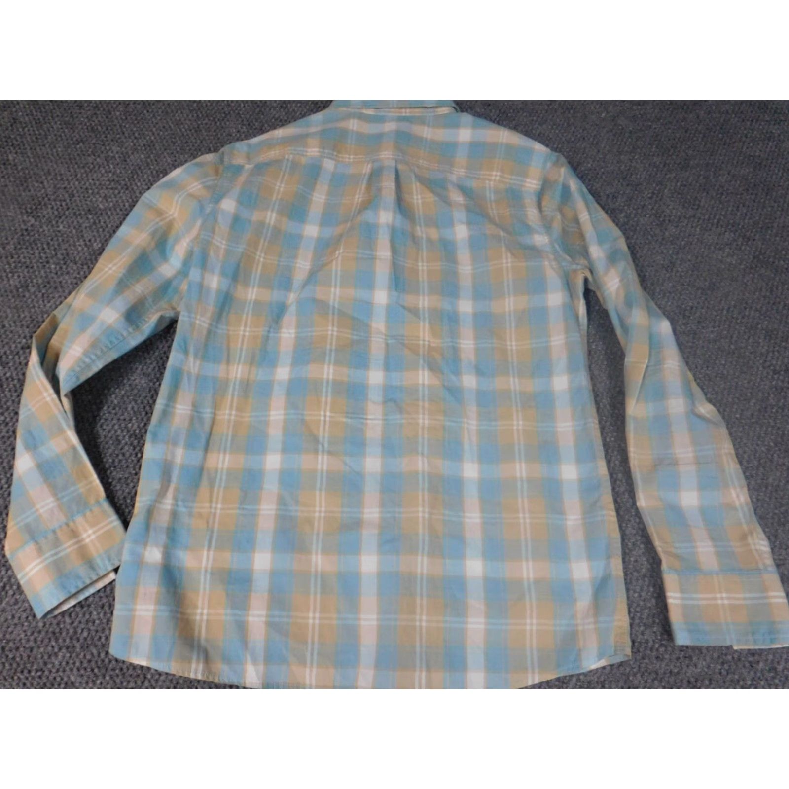 Jos. A. Bank Jos. A. Bank Mens Shirt Medium Slim Plaid Blue Button-Down Long Sleeve Collared Cotton Polyester Knit Size US M / EU 48-50 / 2 - 6 Thumbnail