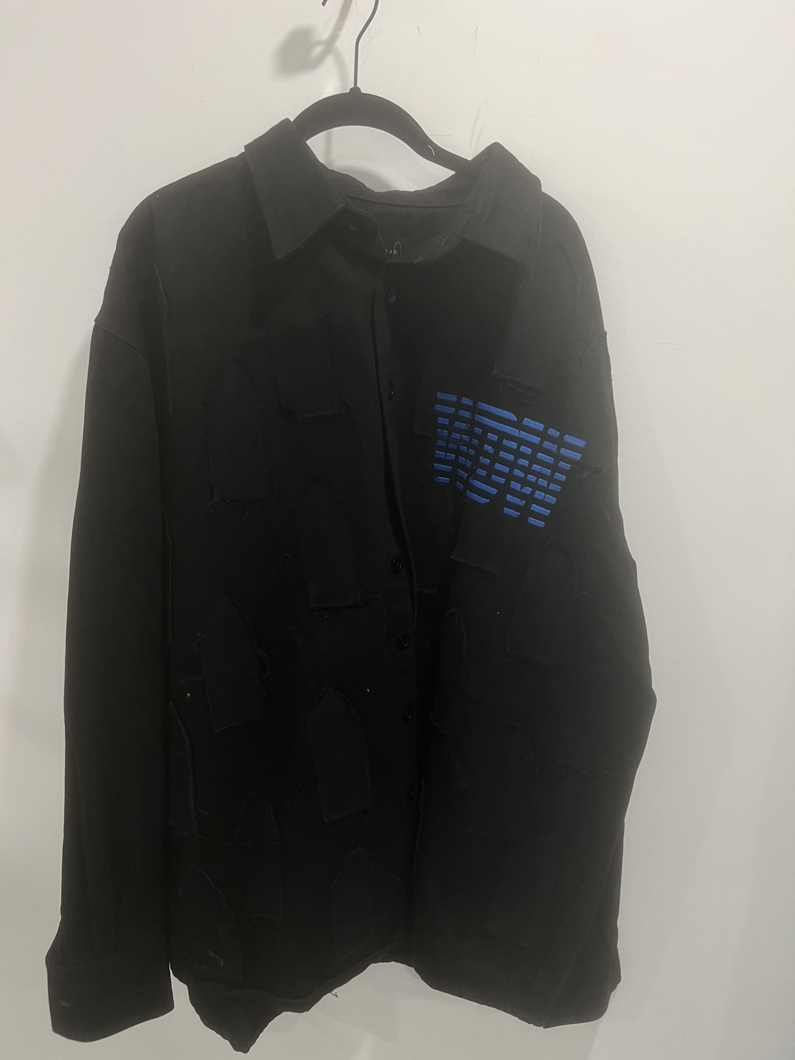 Who Decides War WDW Black Oversized Button Down Shirt Size US XL / EU 56 / 4 - 1 Thumbnail