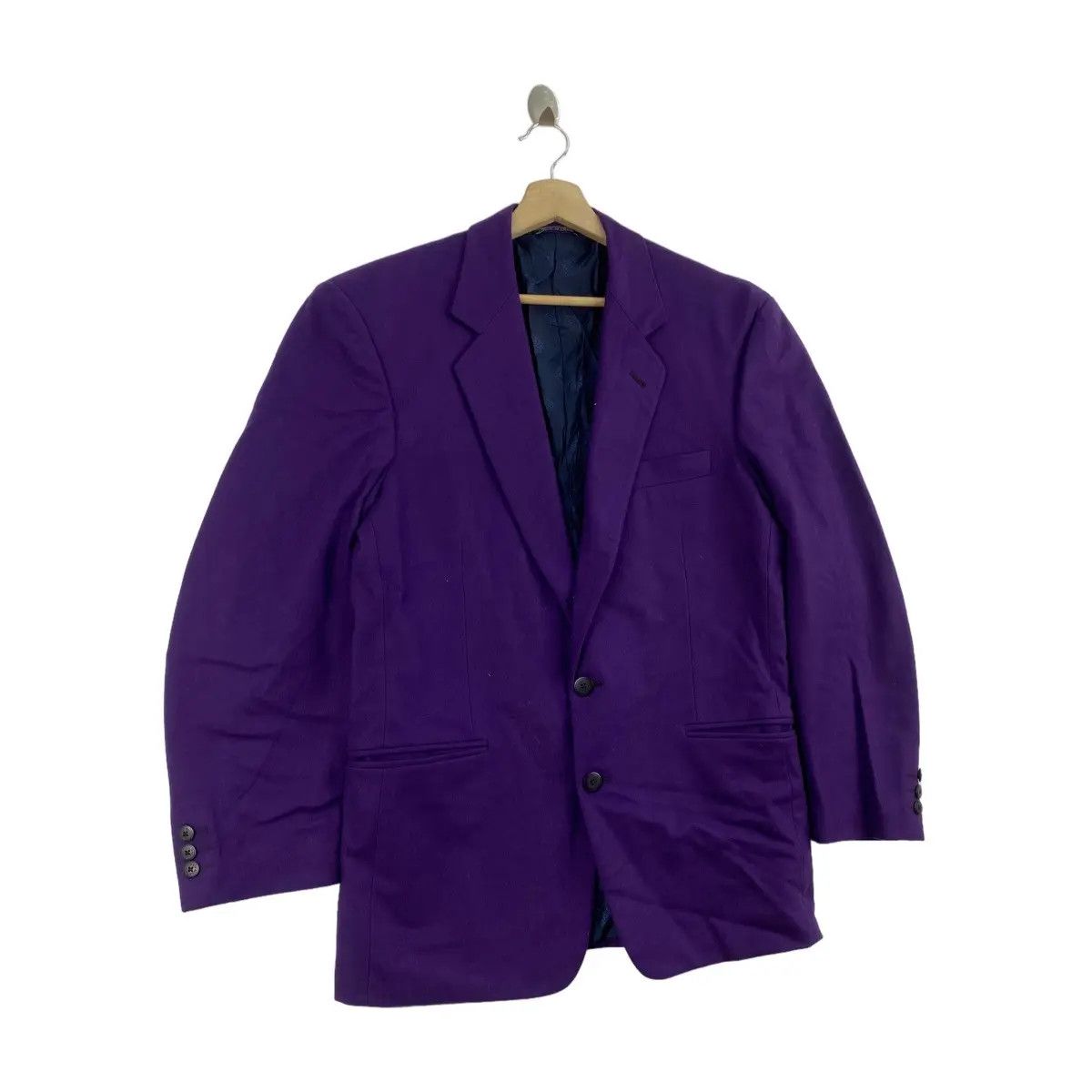GianMarco Venturi Vtg GIAN MARCO VENTURI Made In Italy Purple Blazer 2 Button Size 40R - 3 Thumbnail