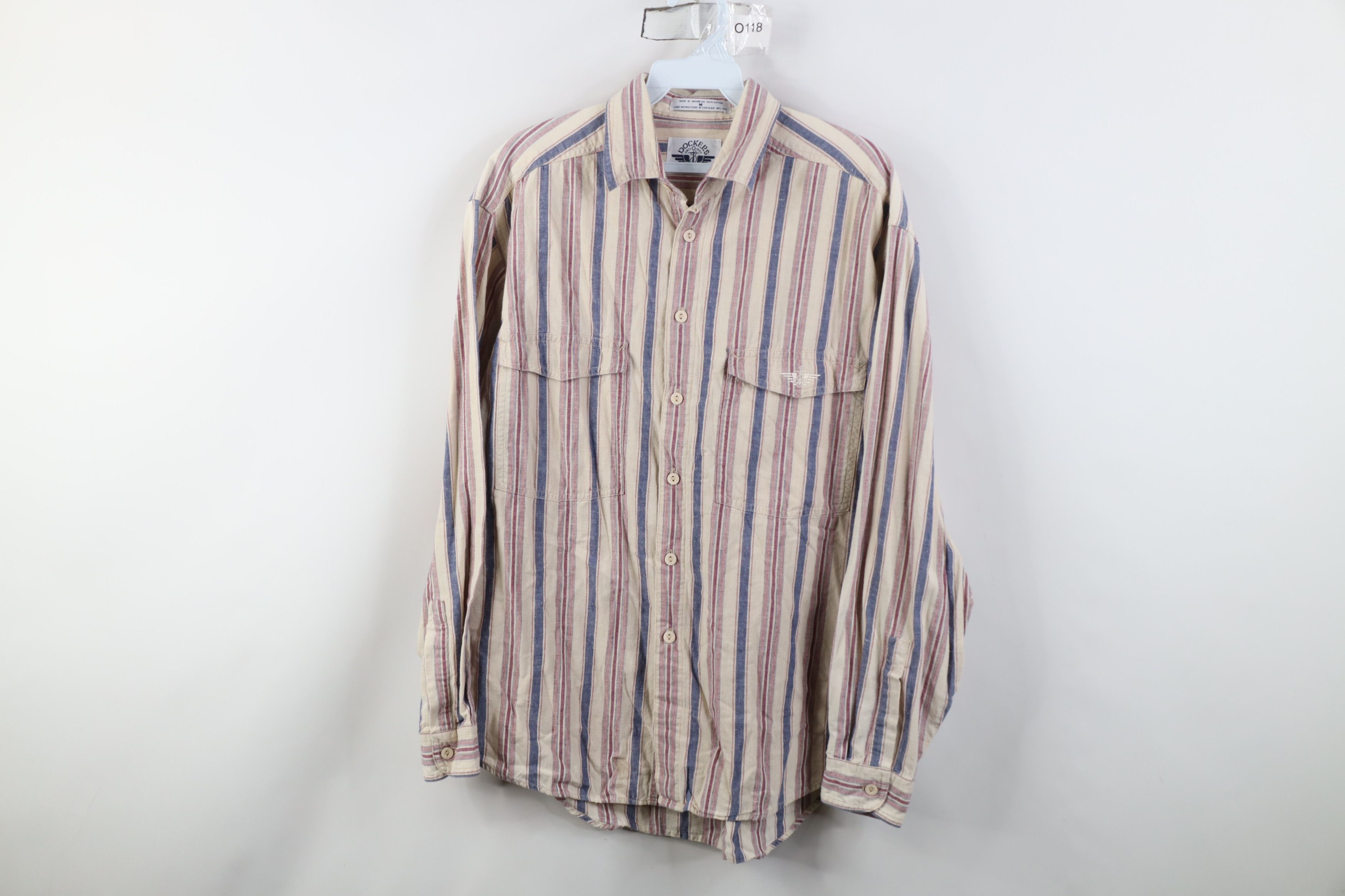 Vintage Vintage 90s Streetwear Double Pocket Board Button Shirt Size US M / EU 48-50 / 2 - 1 Thumbnail