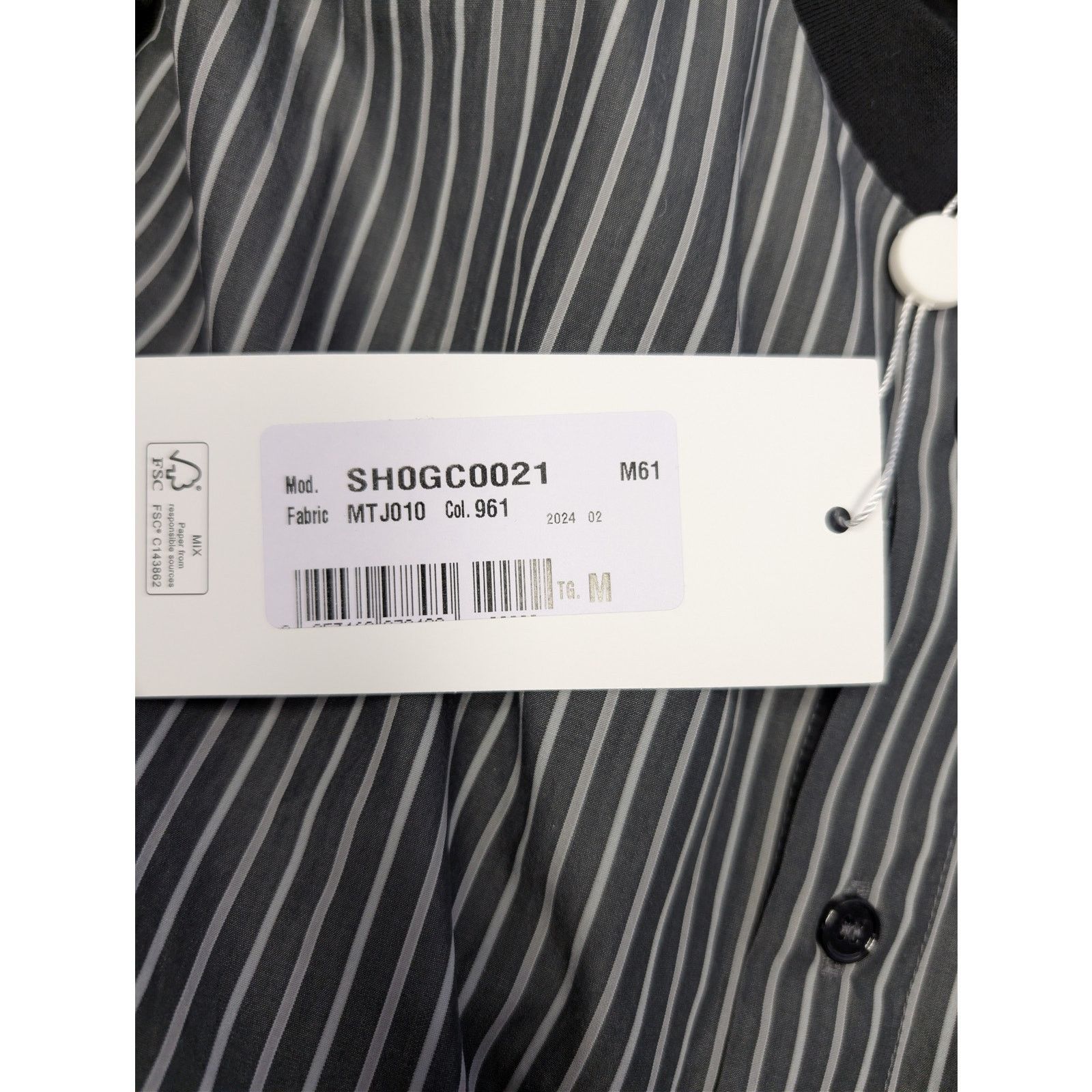Maison Margiela o1rshd1 striped button-up t-shirt in Black Size US M / EU 48-50 / 2 - 22 Thumbnail