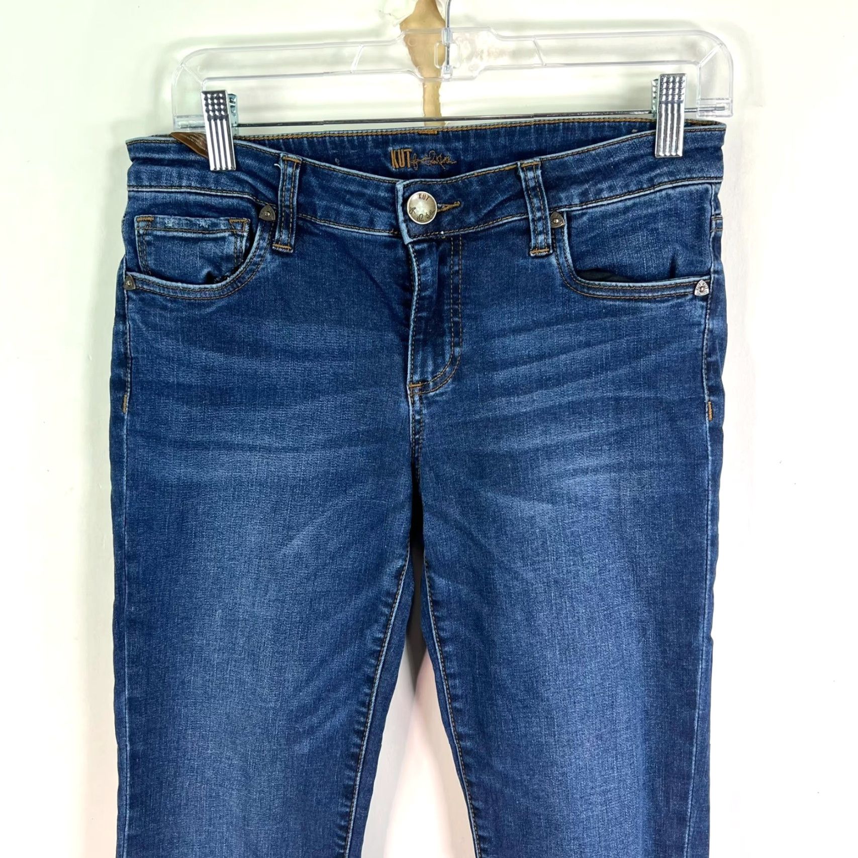 Vintage VINTAGE Kut From The Kloth Jeans Distressed Blue 30x30 Women 4 Bootcut 5-Pocket Denim Jeans Womens Classic Fit Size 27" / US 4 / IT 40 - 2 Thumbnail