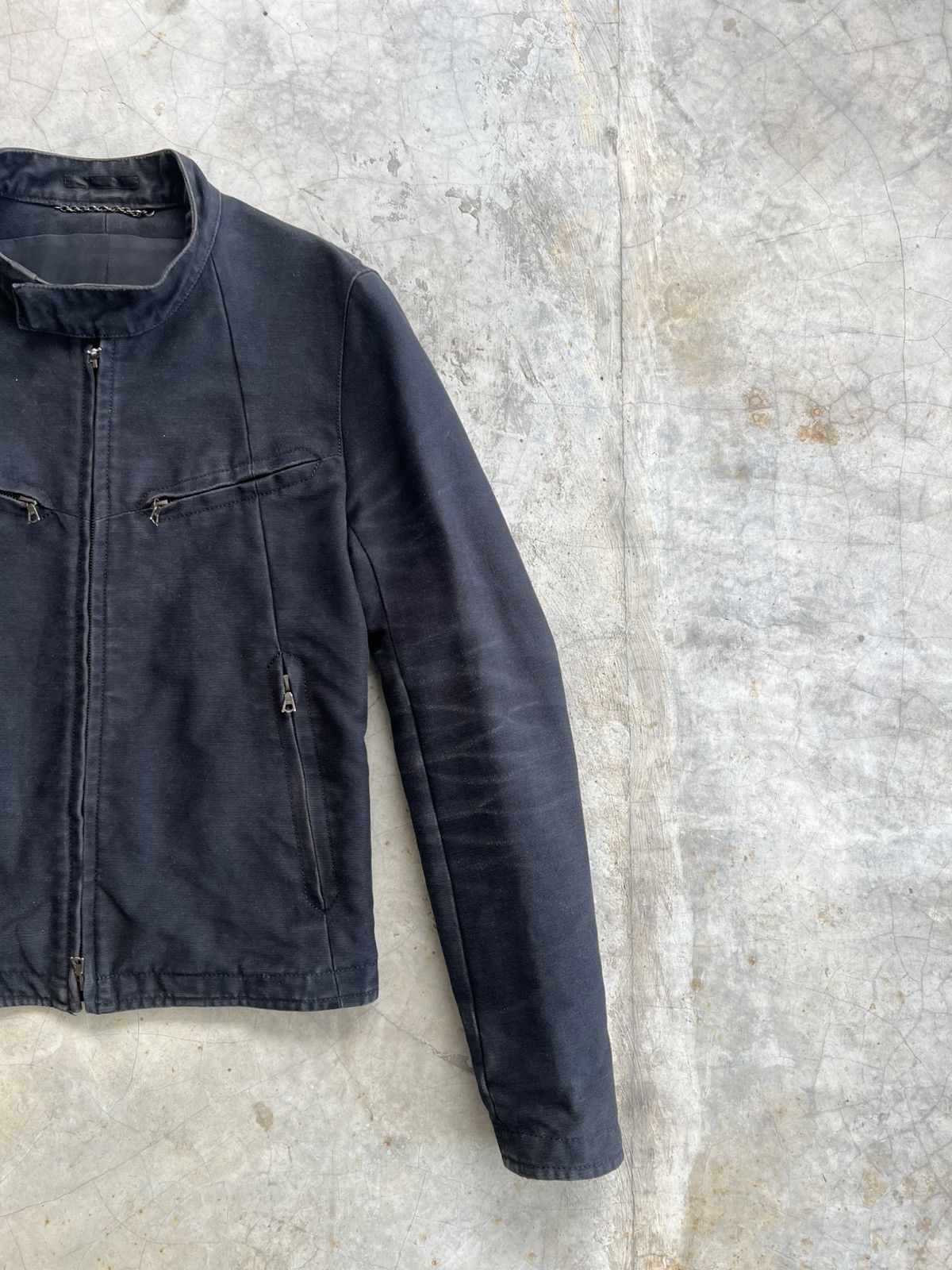 The Viridi-anne Archival The Viridi-anne Faded Black Cotton Moto Jacket Size US S / EU 44-46 / 1 - 4 Thumbnail