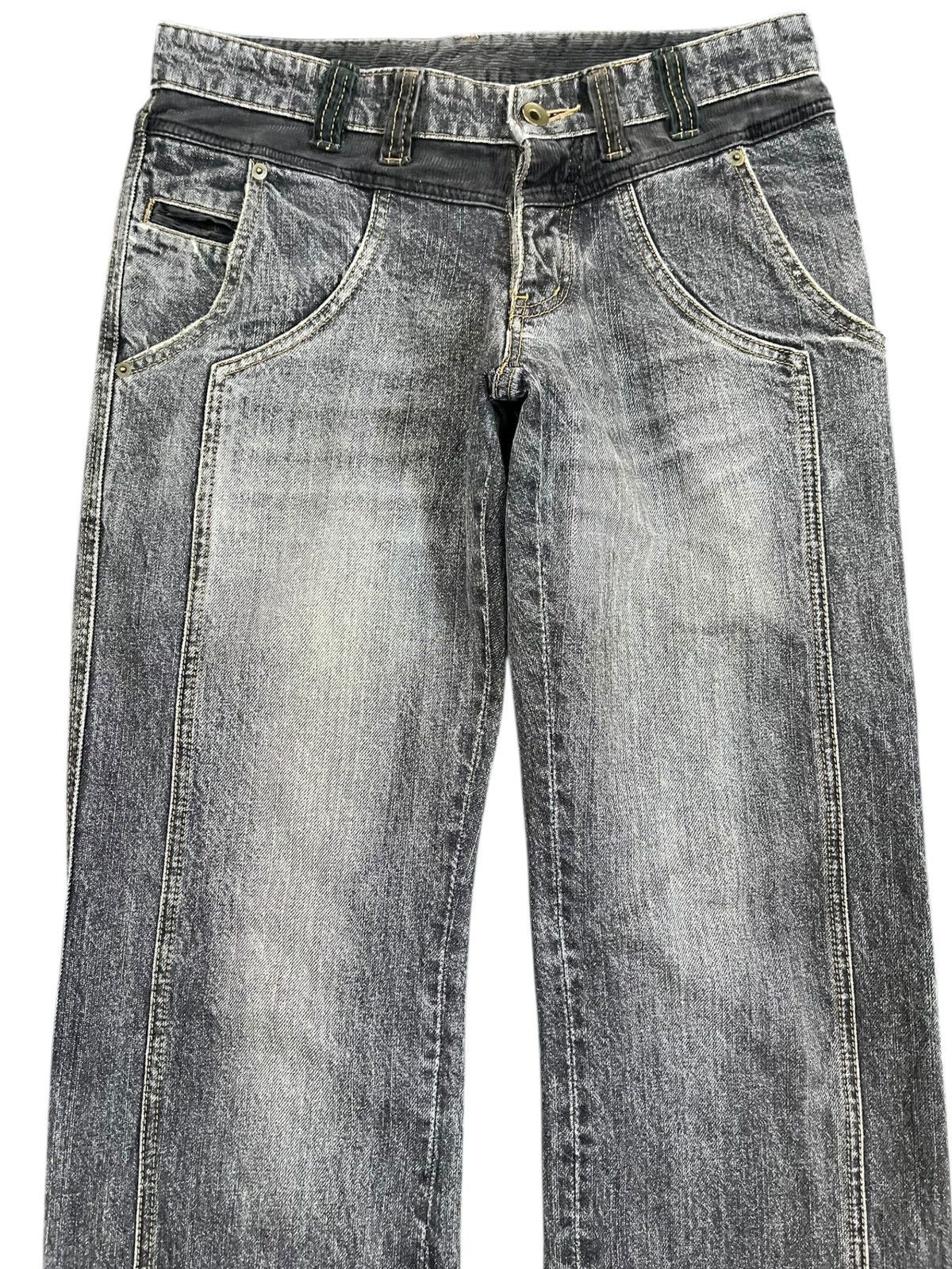 14th Addiction × Comme Ca Ism × Yasuyuki Ishii Vintahe Comme Ca Du Mode Wide Leg Avantgarde Style Dneim Size US 30 / EU 46 - 2 Thumbnail