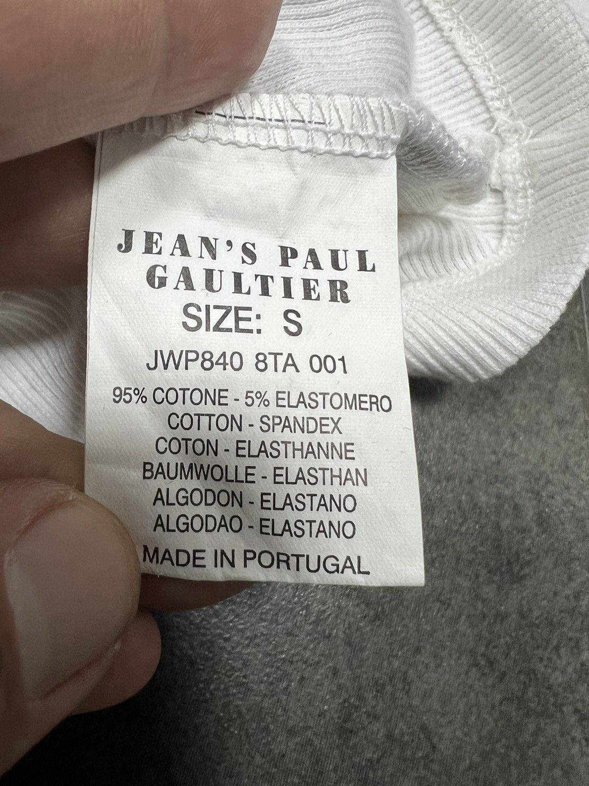 20471120 × Jean Paul Gaultier × Vintage VINTAGE JEAN PAUL GAULTIER WEB MESH WHITE T SHIRT Size S / US 4 / IT 40 - 8 Thumbnail