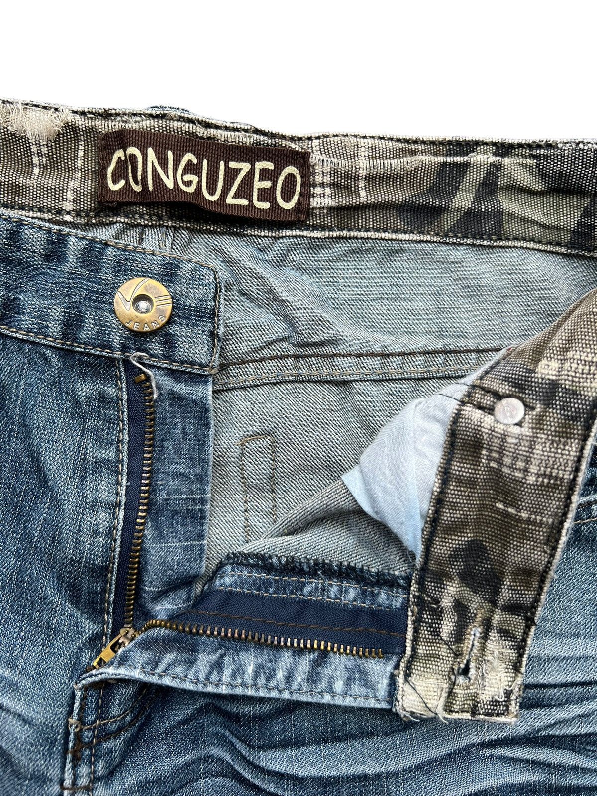 Other Conguzo Bondage Patchwork Distressed Baggy Denim Jeans 31x33 Size US 31 - 10 Thumbnail